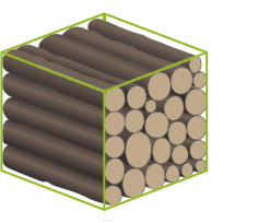 Image d'un stère en 1m